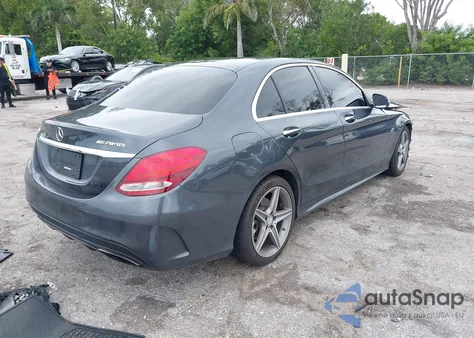 2016 Mercedes-Benz C 300 Sport z USA, uszkodzony, nr VIN WDDWF4JB1GR147696